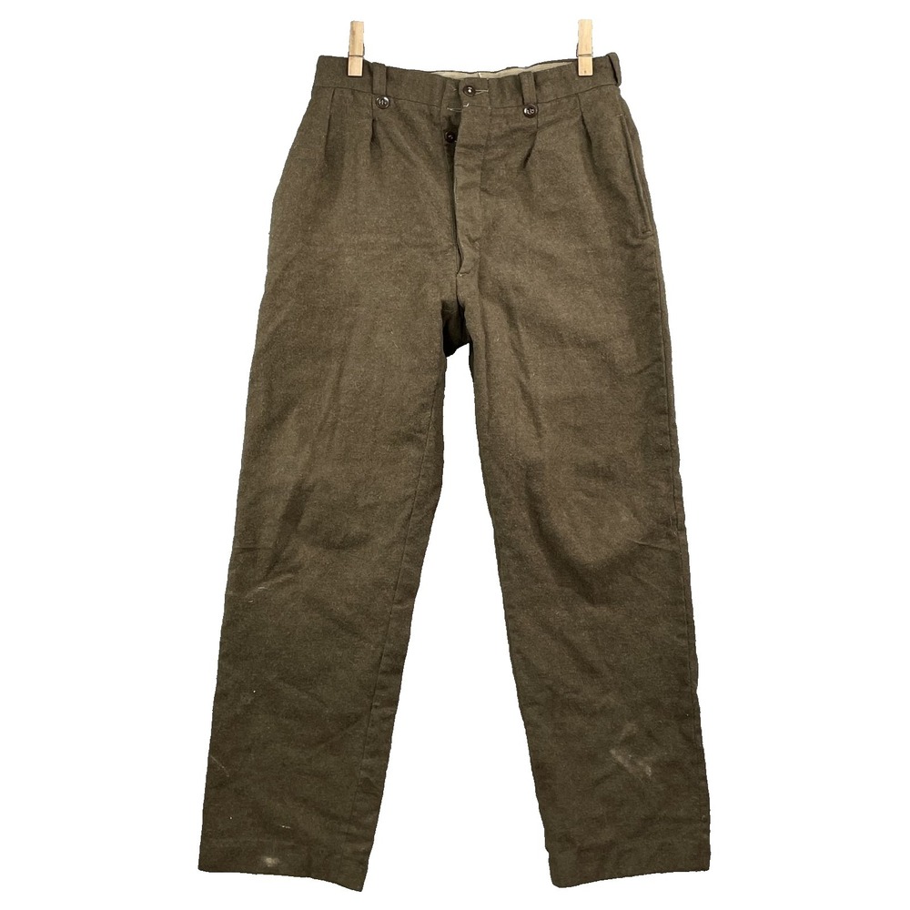 Vintage German Military Wool Dress Pant Men 31x31* Army Hunting Workwear Outdoor